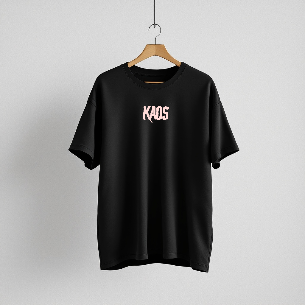 Black crew neck KAOS driFit Pink Badge